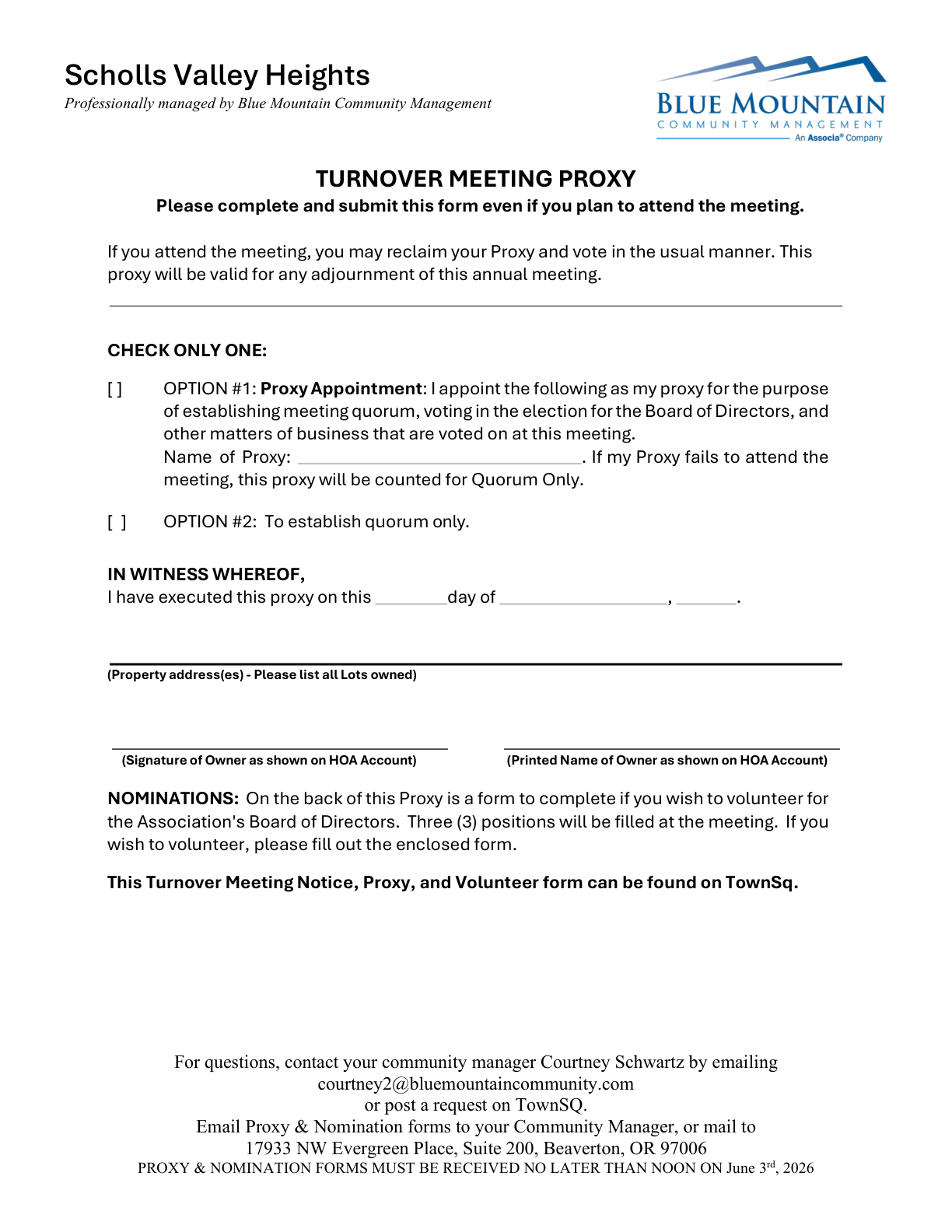 Original proxy form page 2 from the turnover notice